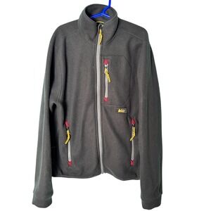 REI Co-op Kids Trailsmith Fleece‎ Jacket Full Zip Pockets Gray